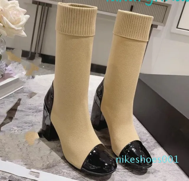 Buty buty na obcasie buty botki łydki luksusowe designerskie buty mody damskie czarne rozmiar