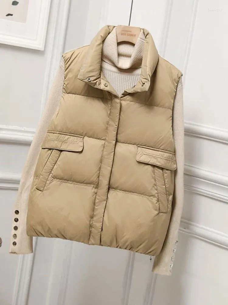 Gilets pour femmes 2024 hiver automne femme gilet chaud vers le bas coton femme épais amovible gilet à capuche sans manches veste manteau