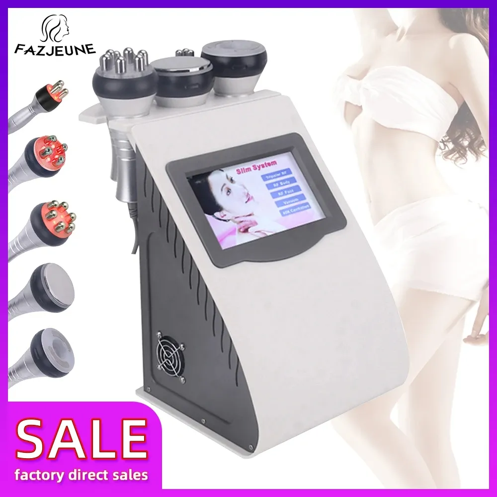 Other Beauty Equipment 5IN1 40K Cavitation Body Slimming Machine Skin Lifting Ultrasonic Liposuction Massager RF Beauty Device Facial Body Anti Wrinkle