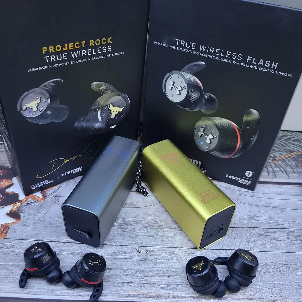 True Wireless Flash Earbuds Tws BluetoothイヤホンプロジェクトロックトゥルーワイヤレスヘッドフォンUAフラッシュロックヘッドセット