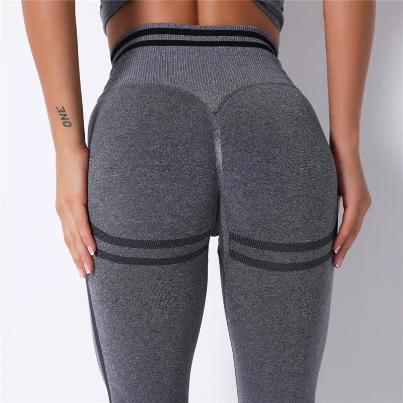 Kobiety legginsy elastyczna siłownia ciasna bezproblemowa nogi brzuch Kontrola spodnie fitness Sports Sports Pantness Spodnie 230406