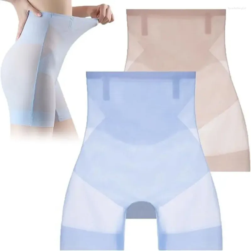 Kvinnors shapers Ultra Slim Body Shaping Underwear Tummy Control Hip Lift trosor för kvinnor Sömlös is Silk Hög midja Yoga Sport
