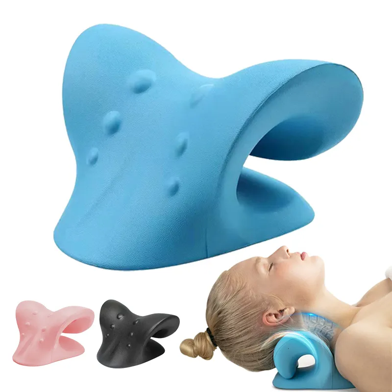 Fitness integrado equipar maca de pescoço para alívio da dor nuvem ergonômica dispositivo de tração cervical travesseiro coluna e ombro relaxante 230406