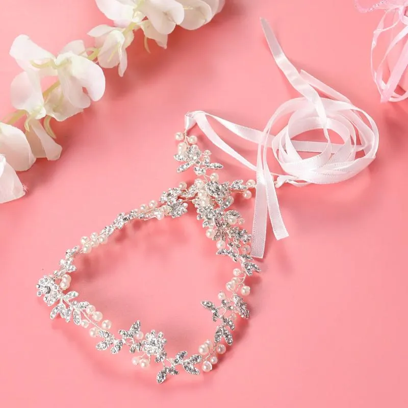 Bandanas Pearl Hair Accessories Bridal Head Dress Para De Mujer Women Headband Hoop