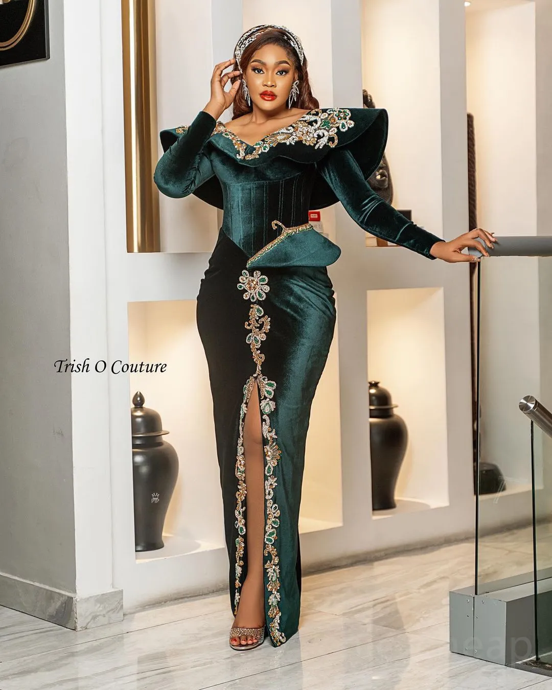 2023 Arabic Aso Ebi Lace Beaded Prom Dress Dark Green... From Chic_cheap,  $153.77 | DHgate.Com