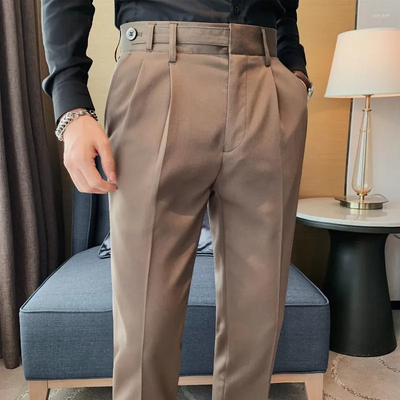 Abiti da uomo Abito da sposa da uomo Abiti da cerimonia Pantaloni Pantaloni neri da uomo Abito casual da lavoro slim fit stile britannico di alta qualità