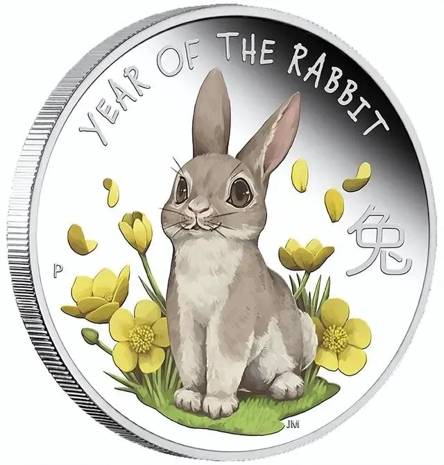 Artes e artesanato Australian Rabbit Year Coin Coin Chinese Zodiac Comemoration