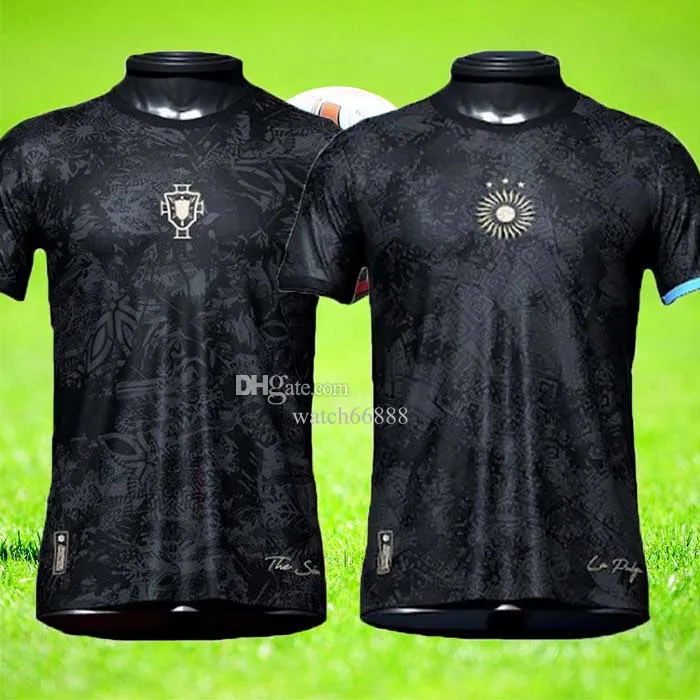 2023 2024 Аргентина Португалия Джерси Сиу Ла Пульга специальный Мессис Роналду черная рубашка футбольные майки униформа