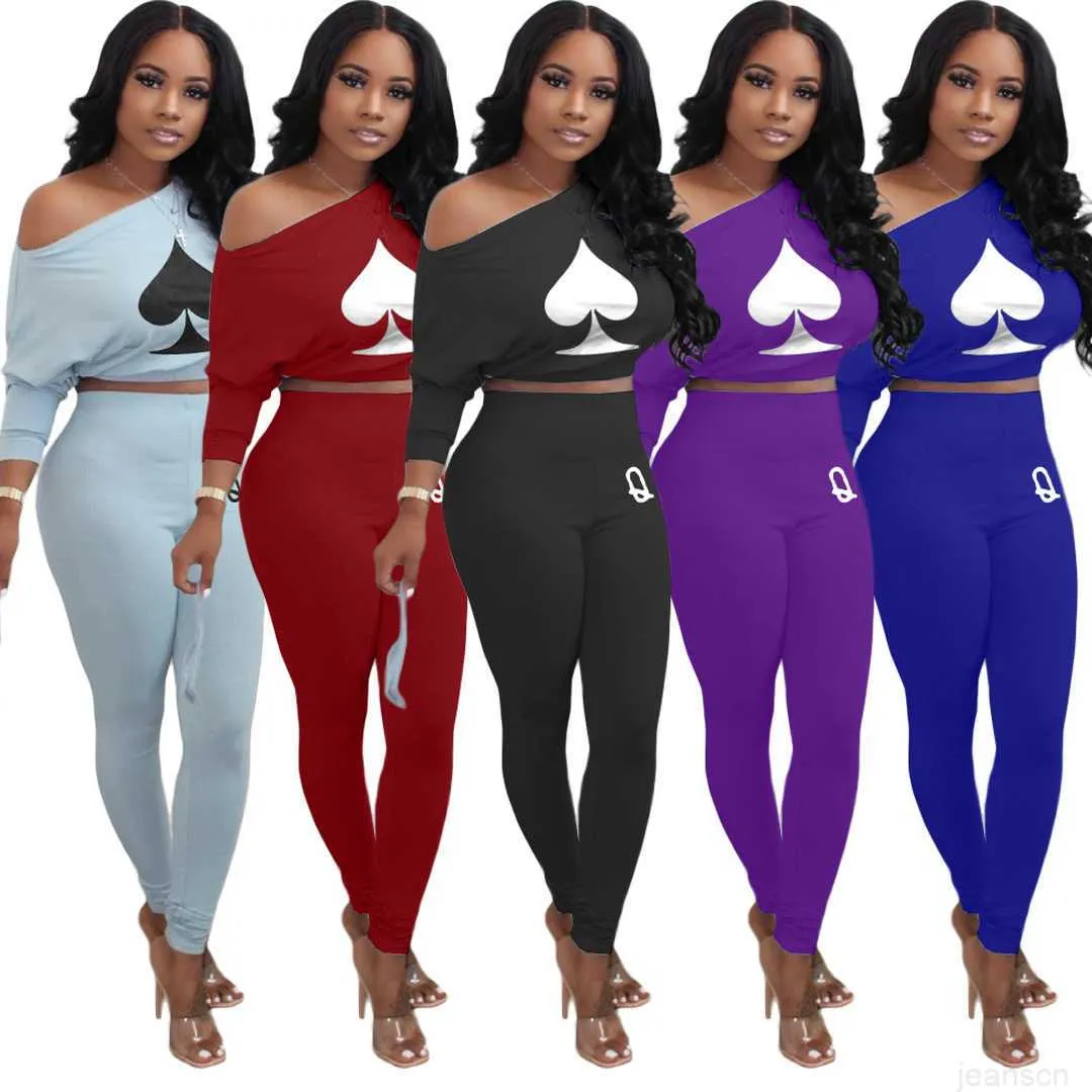 2-Piece Women's Sportswear Set: Printed Casual Long-Sleeved T-Shirt + Pant 2-Piece Women's Sportswear Set: Printed Casual Long-Sleeved T-Shirt + Pant