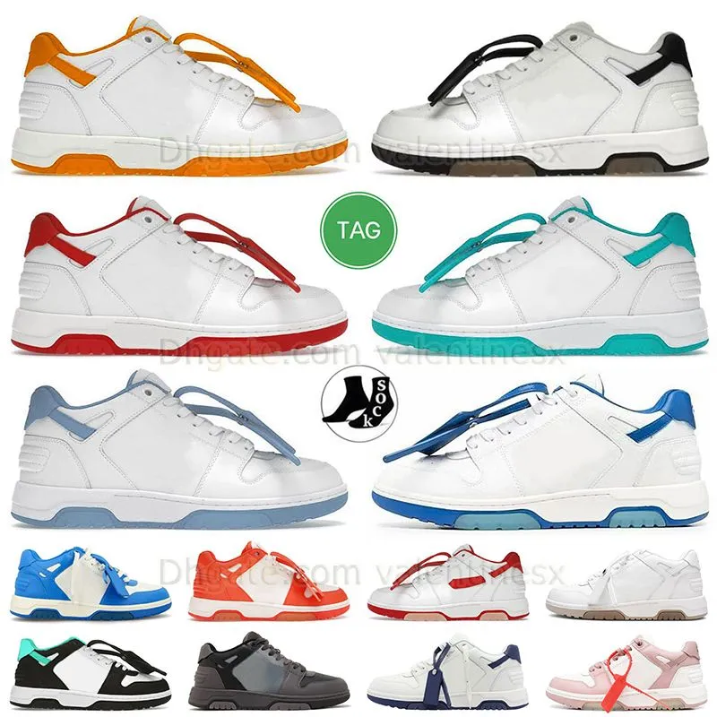 Zapatos casuales de lujo fuera de las zapatillas de deporte de la oficina Blanco Azul Rojo Naranja Verde Negro Hombres Mujeres Auténticos Mocasines OOO Zapatos para caminar Plataforma plana Scarpe Vintage Distressed