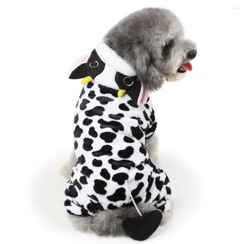 Vestuário de cachorro Vacas Roupas Vaca Roupa Traje Suprimentos Casaco de Inverno Macacão para (XS)