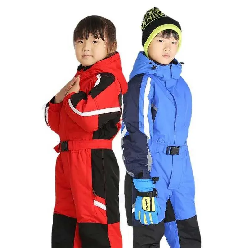 Outros artigos esportivos inverno crianças meninas meninos conjunto de terno de esqui impermeável crianças terno de neve 2t 4t 6t 8t 10t 12t crianças macacão geral à prova de vento hkd231106