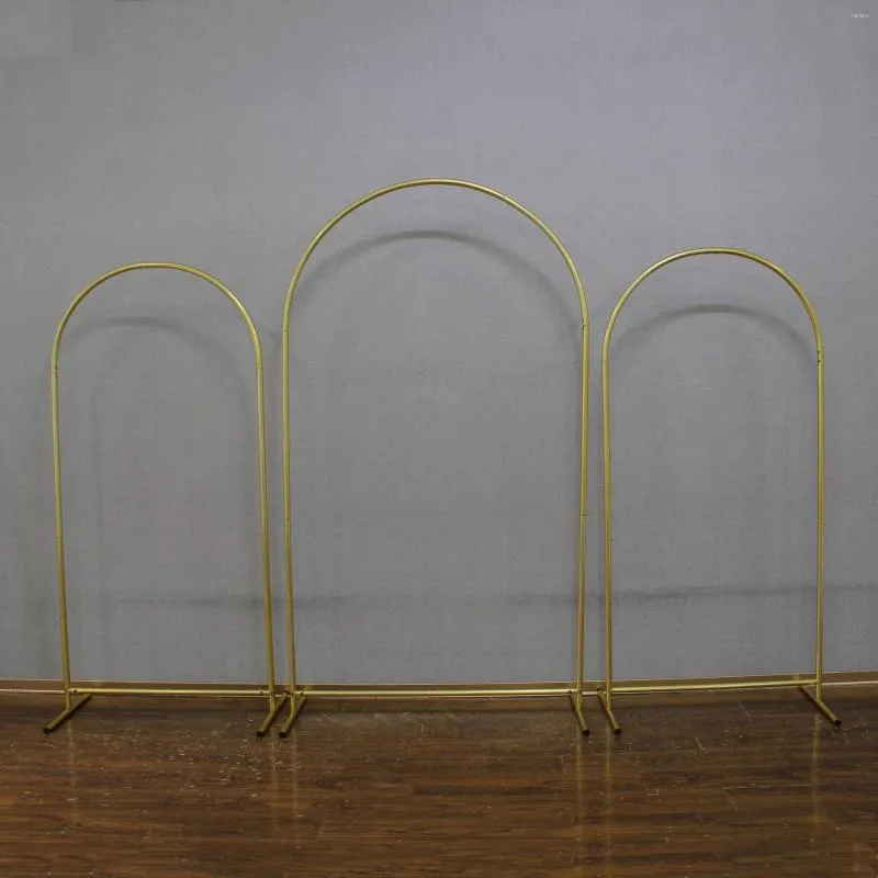 Party Decoration One Set 3 Gold Arch Stands Without Cover Balloon Flower Arched Frames for Event Wedding Chiara Stand