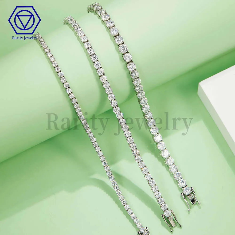 Rarity Wholesale Price Pass Diamond Tester Gra Certificate 3mm 4mm 5mm S925 Women Men Necklace Moissanite Vvs Tennis Chain