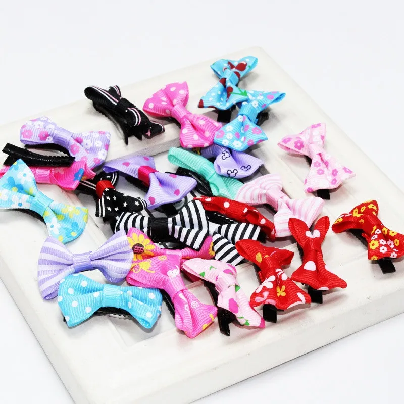 Dog Hair Bow Clips Puppy Hairpin Pet Cat Holiday Handmade Pet Hair Accessories grooming Supplies