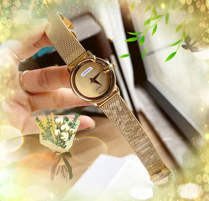 Маленький G-образный циферблат, женские часы для бизнеса, отдыха, водонепроницаемые кварцевые часы, военные часы из нержавеющей стали, сетчатый ремешок, популярный милый браслет, наручные часы, подарки