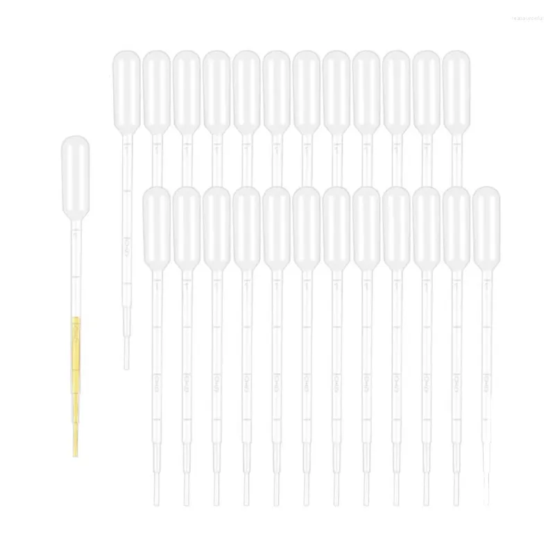 Gobelets jetables pailles 100 pièces 1ML Pipettes de transfert en plastique compte-gouttes gradué clair pour huiles essentielles usage domestique cours de sciences