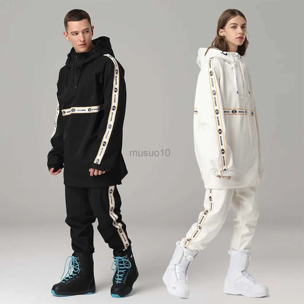 Autres articles de sport Hommes d'hiver Costume de ski chaud Femmes imperméable coupe-vent ski et snowboard veste pantalon ensemble pantalon femme costumes extérieur W HKD231106