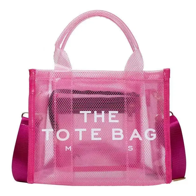 Stylish Clear Tote Bag Fashion Clutch Handbags for Women Men