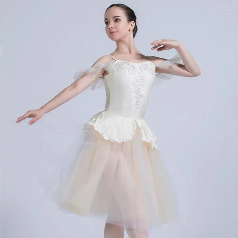 Stage Wear Professional Ballet Tutu Girls Long Dress Ballerina Party Performance per adulti Costume da ballo