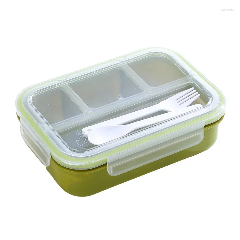 Serviesgoed Plastic lunchbox met vier compartimenten voor studenten en kantoorpersoneel Gezonde magnetron