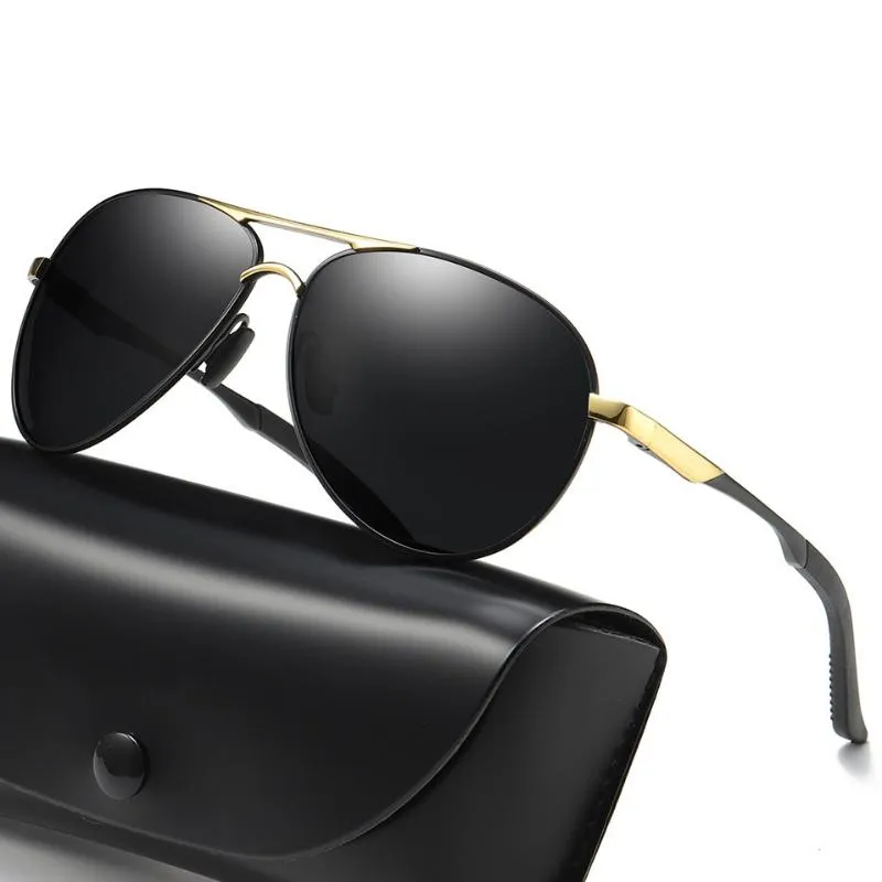 サングラスメンズレイズ航空ブランドデザイナーパイロット偏光男性サングラス眼鏡 Gafas Masculino 男性用SunglasseSunglasses