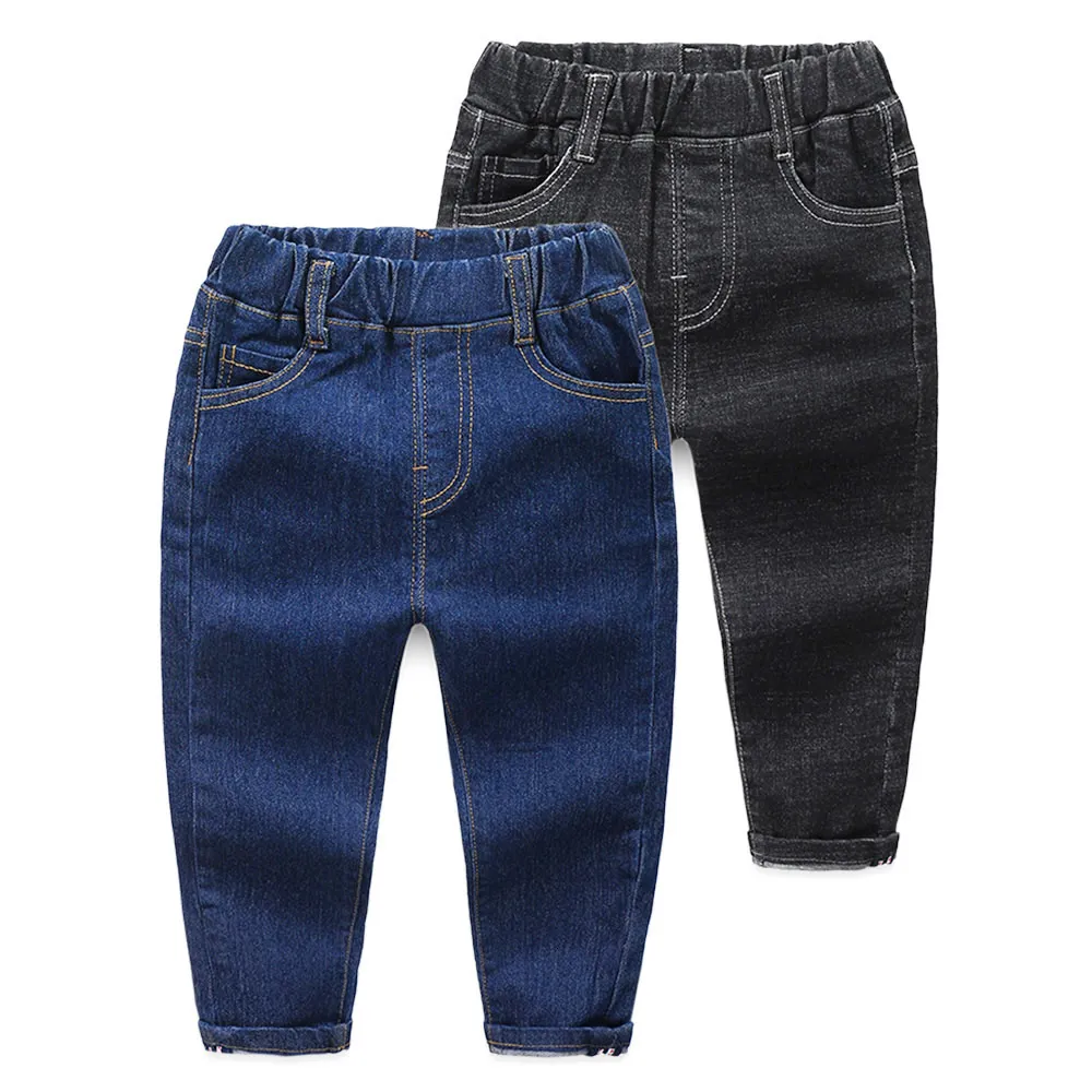 Jeans Primavera Autunno Jeans in cotone per bambini Moda per neonati Pantaloni in denim elastico Pantaloni casual in denim tinta unita per bambini 2Y-8 anni 230406