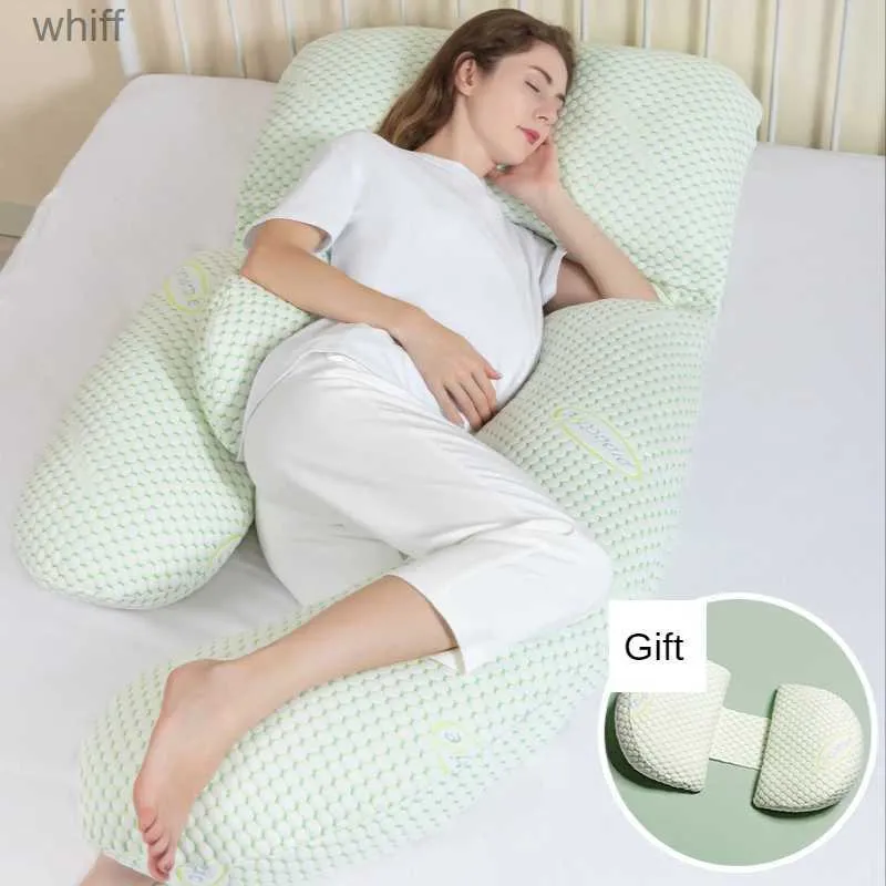 マタニティ枕ソフトで快適な形状妊娠サイドスリーパーU字型マタニティ枕妊娠中のフルボディの睡眠サポートL231106