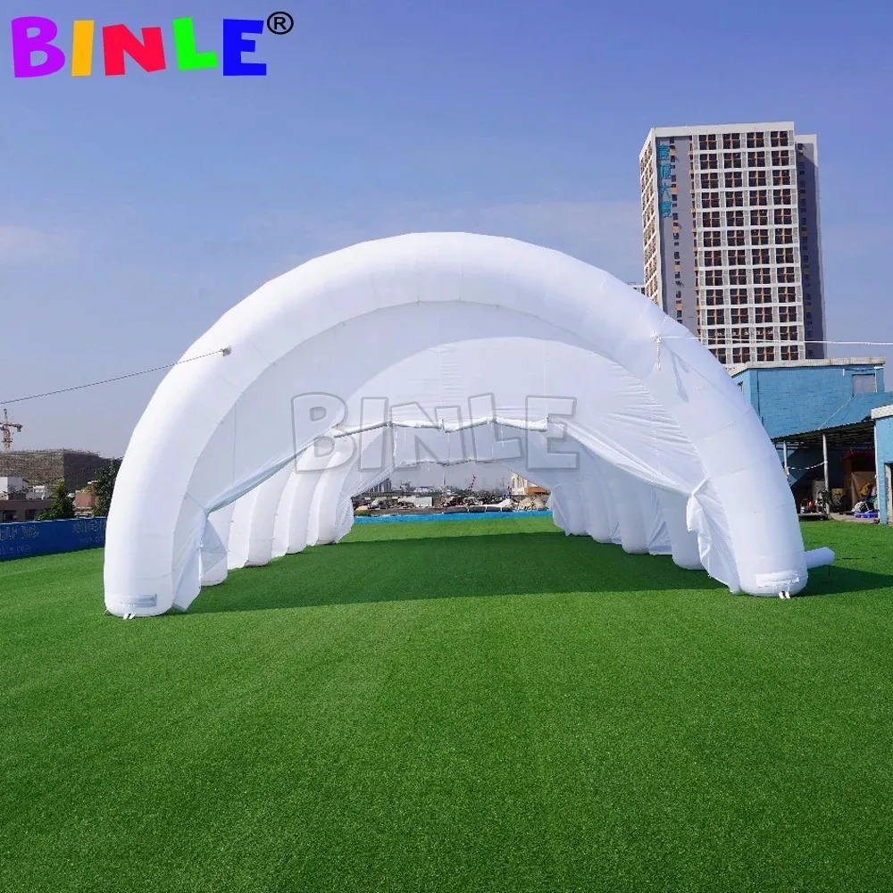 Large White Arch Inflatable Tunnel Tent Outdoor Party Inflatable Warehouse Hangar Pavilion Marquee For Event Wedding