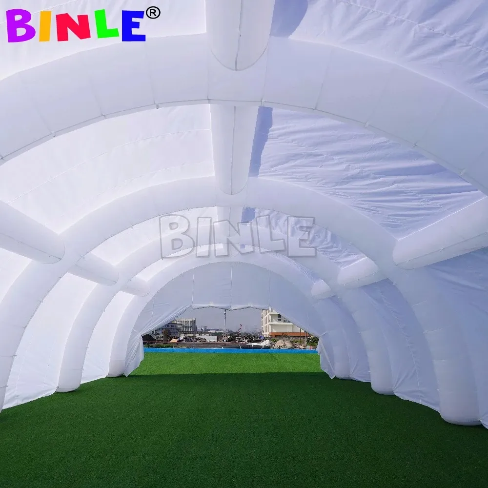 Large White Arch Inflatable Tunnel Tent Outdoor Party Inflatable Warehouse Hangar Pavilion Marquee For Event Wedding