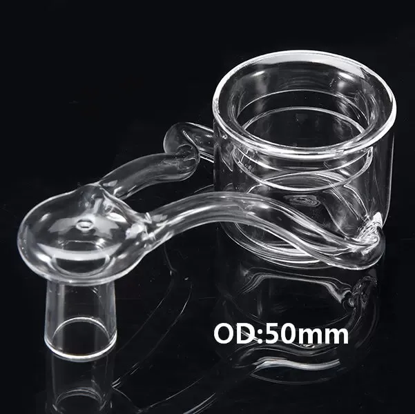 Termisk banger od: 50mm domeless 100% kvarts nagel xxxl stor skål 10mm 18mm 14mm manlig kvinnlig fog 3D dubbel rör dab rigg 575