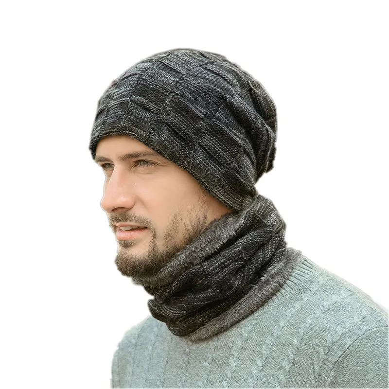 Designer Heren Muts En Sjaals Set Muts Sjaal Warm Winter Volwassenen Skimasker Haar Motorkap Gorro Zwart Marine Rood kaki Grijs