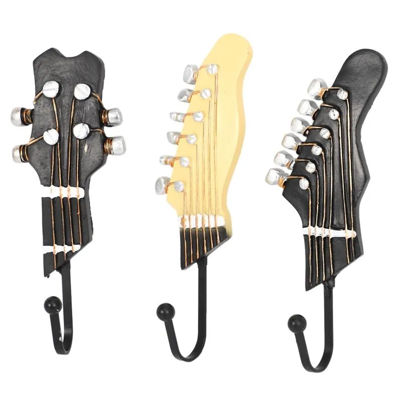 TRAHOO-Vintage Guitar Shaped Decorative Hooks Rack Hangers For Hanging...