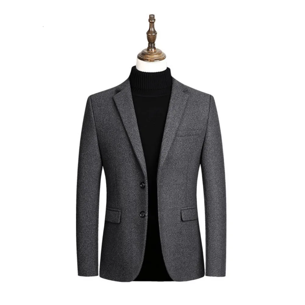 Men's Suits Blazers Wool small set men's wool coat casual business wool set men's autumn and winter mini set men's 230406