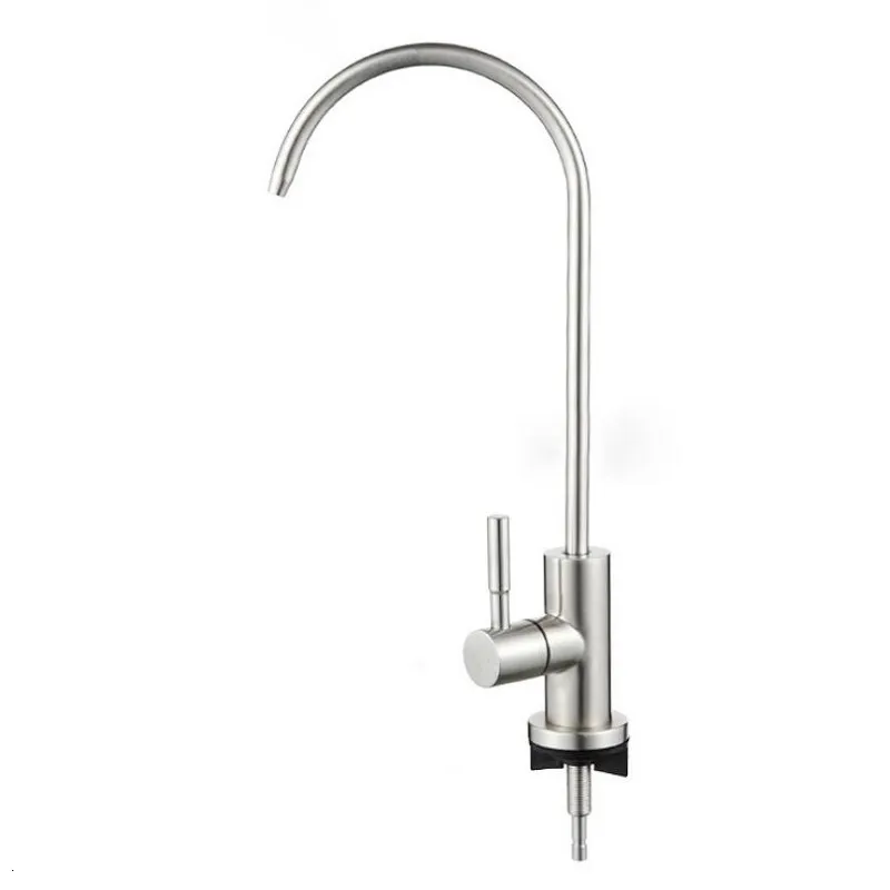 Rubinetti della cucina Depuratore d'acqua a collo di cigno Osmosi inversa Filtro per bere in acciaio inossidabile 14 "Nucleo in ceramica 230406