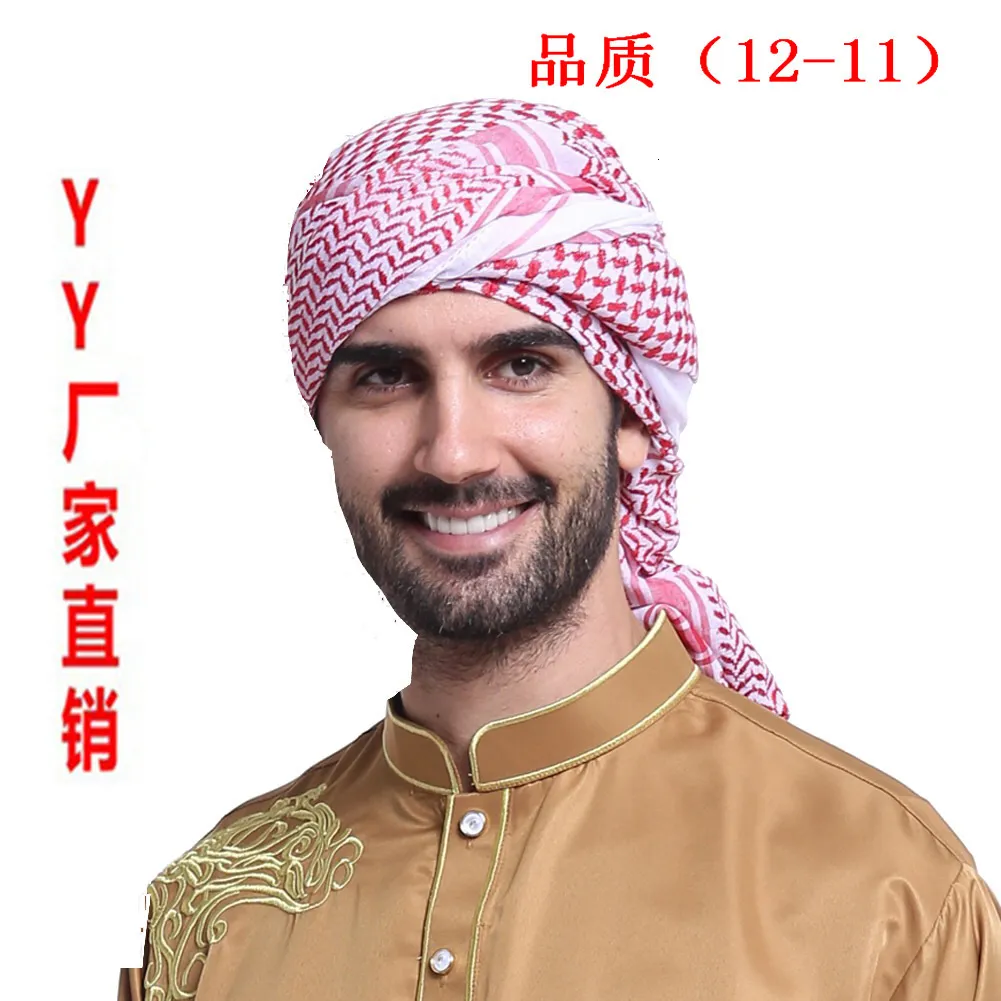 Szaliki Arab Dubaj Saudyjska chustka na głowę Muzułmańską Władzę Headcarf 230925