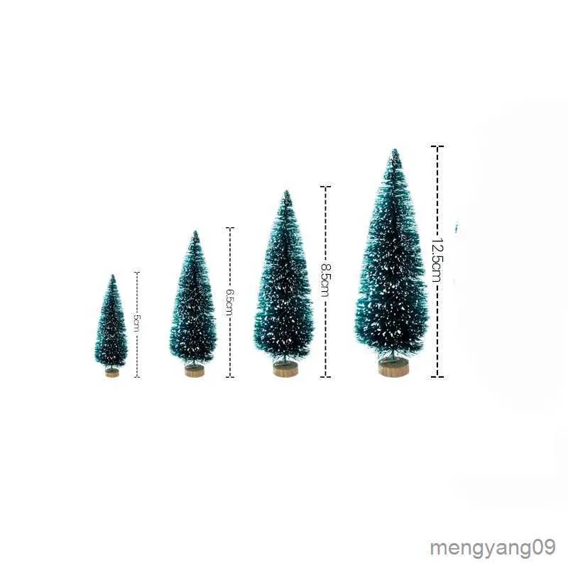 Weihnachtsdekorationen, 8 Stück, 50–125 mm, gemischte Größe, Mini-Weihnachtsbaum, kleiner Baum, Desktop für Zuhause, Neujahr, Weihnachten, Party, Tischdekoration, R231106