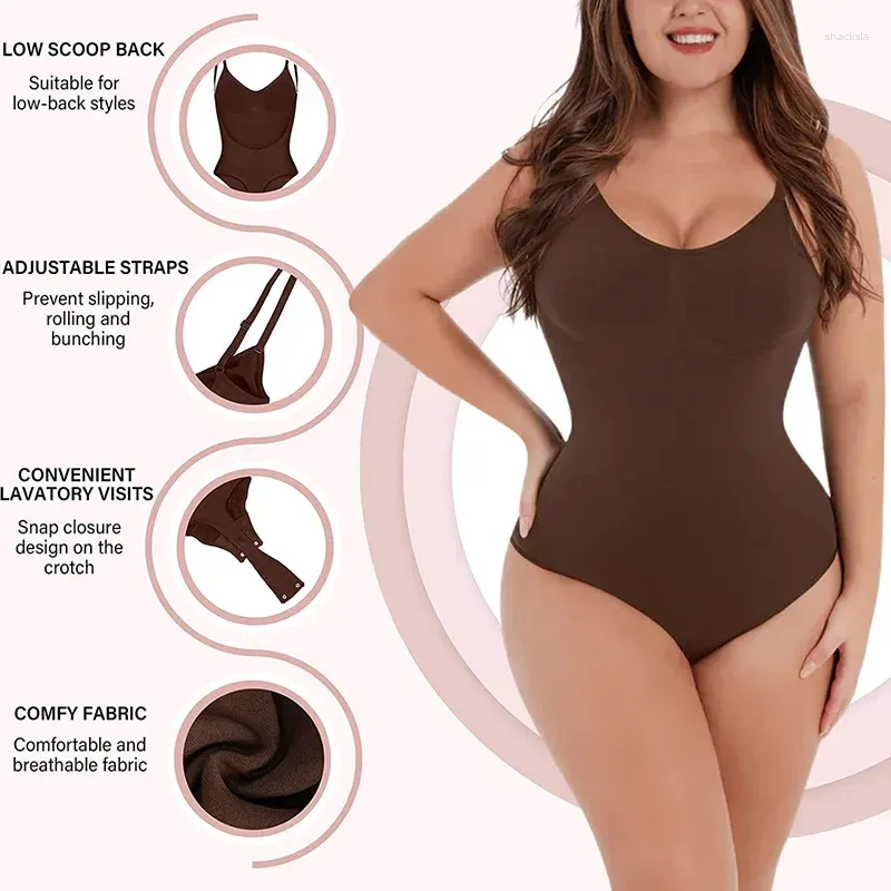 GUUDIA Maillard Womens Backless Bodysuit Body Shaper With Thong