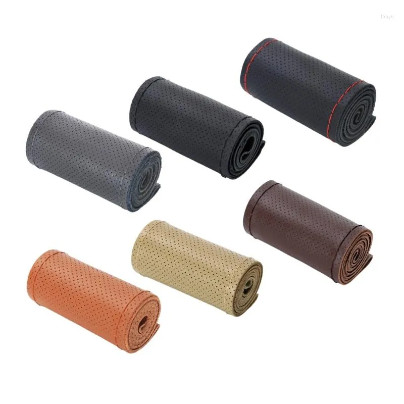 Breathable Leather Steering Wheel Covers Oreillys For 14.1inch Wheels