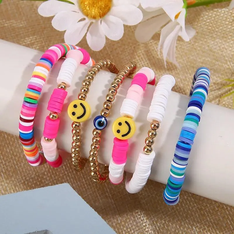 Charm Armbanden Mode Multi-layer Glimlach Kralen Voor Vrouwen Vintage Boho Armband Pols Kralen Kettingen Gift Paar Armband