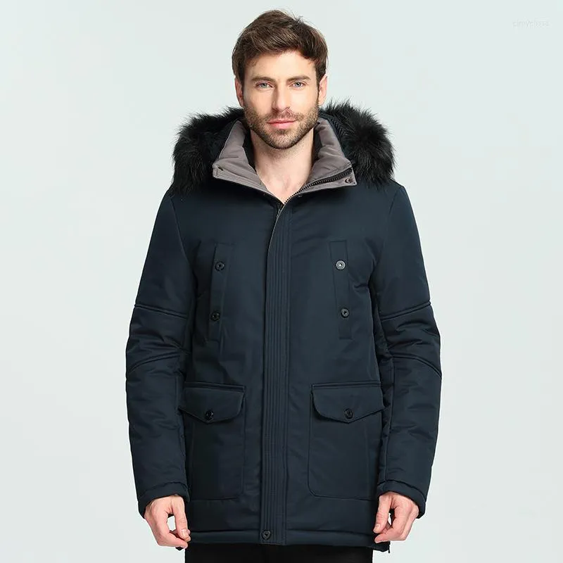 Masculino de casaco de inverno masculino masculino de manga longa parka casaco de casaco masculino colarinho de peles de colarinho de pêlo homem tamanho de cor sólida m-3xl