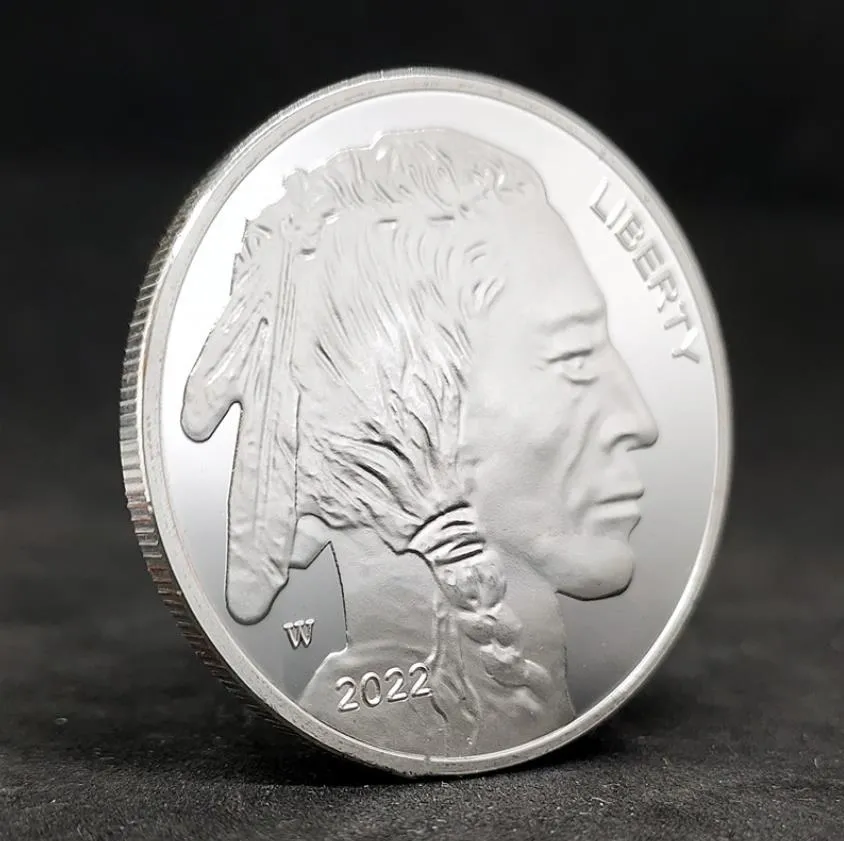 Arts and Crafts 2022 Foreign trade currency Cross border commemorative coin US bison coin Indian coin