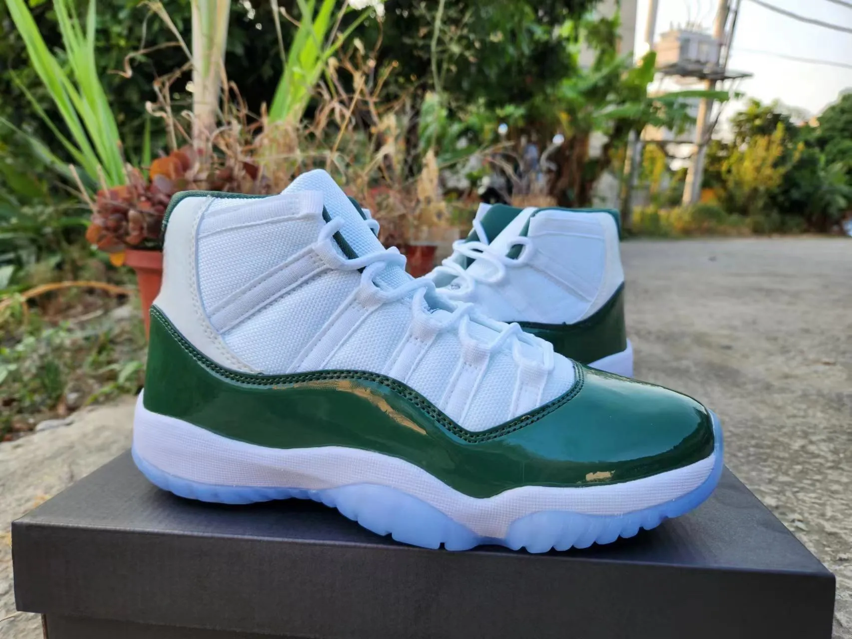 White and green 11s sale