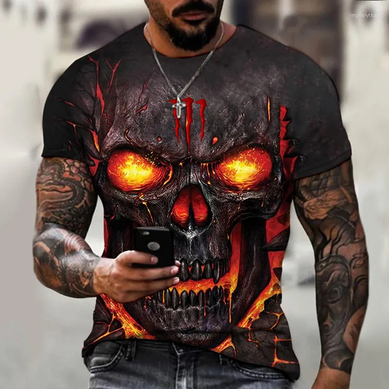 Camisetas masculinas 2023 Modo de moda T-shirts 3D Mangas curtas impressas personalizadas para meninos