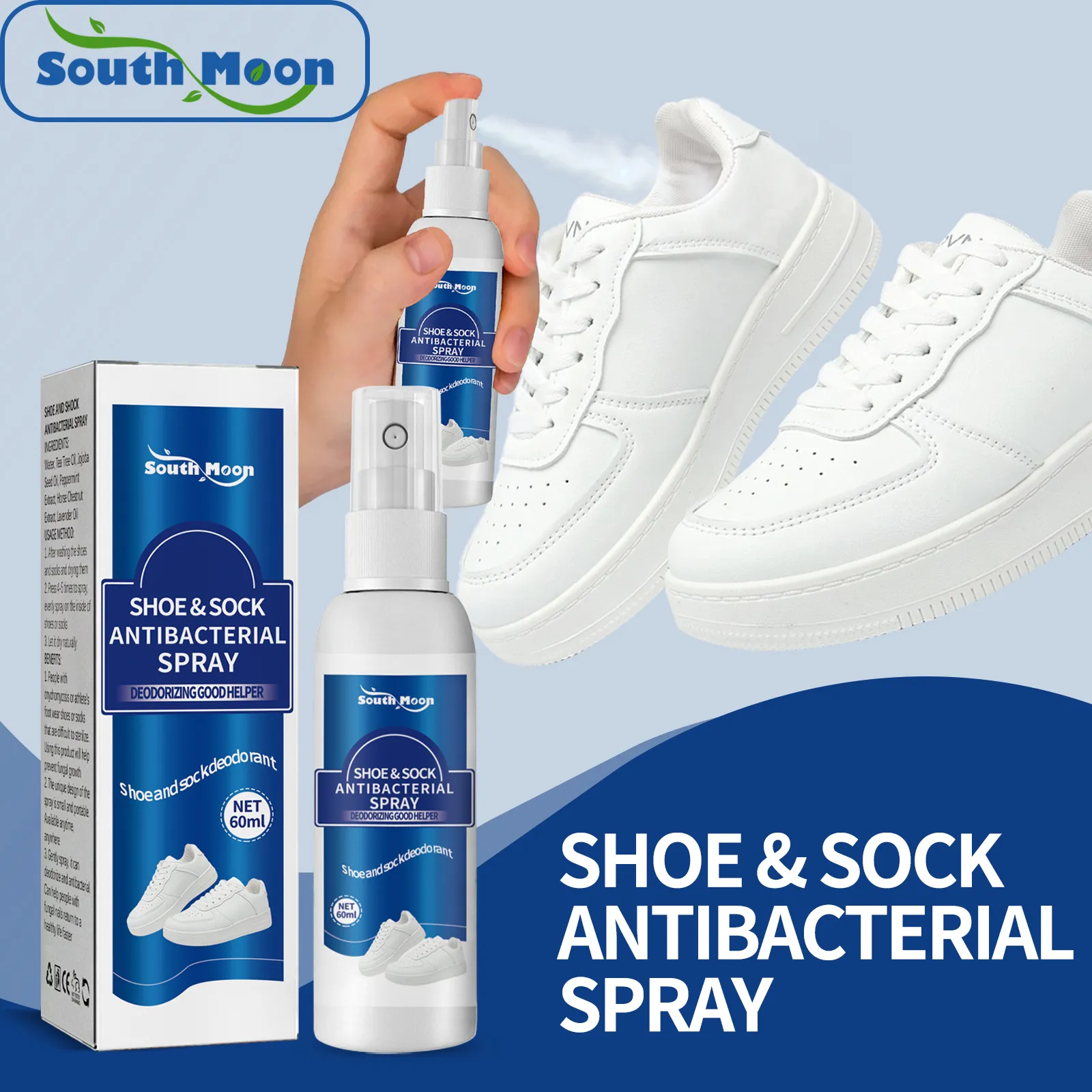 Désodorisant pour chaussures de voiture, accessoires efficaces, sèche-chaussures souples et désodorisant, Spray désodorisant longue durée pour chaussures