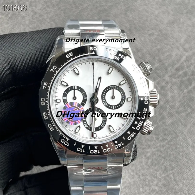 Keramisch horloge 116500 40 mm automatisch mechanisch ETA7750 bewegingstimer herenhorloges 904L saffier lichtgevend waterdicht roestvrij staal panda polshorloge ZZ gemaakt