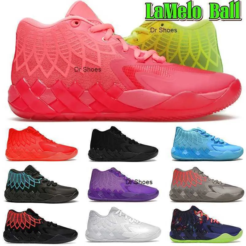 New LaMelo Ball Shoe Mens Basketball Shoes Balls MB.01 Trainers Rick And Morty Purple Glimmer