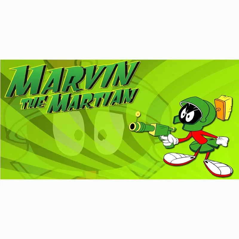 Handtuch Marvin The Martian Aufdruck Mikrofaser Strand Schnelltrocknend Sport Gym Badetücher Benutzerdefinierte Yogamatte Kinder Überwurfdecke 70 x 140 cm