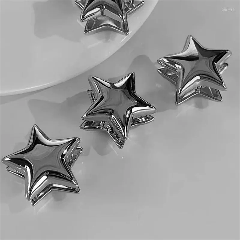 Boucles d'oreilles à tige esthétique minimaliste étoile Egirl 90s Weet Cool pentagramme oreille Clip boucles d'oreilles pour filles femmes anneaux Y2k bijoux