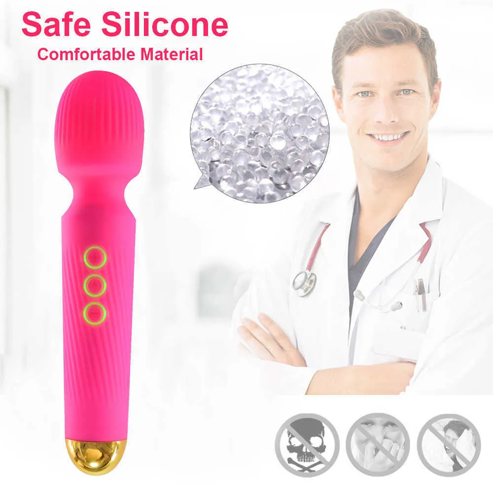 New Magic Wand Clit Clitoral Stimulator Toys Couple Vibrator Sex Tools Multi Frequency Female_voghion.com